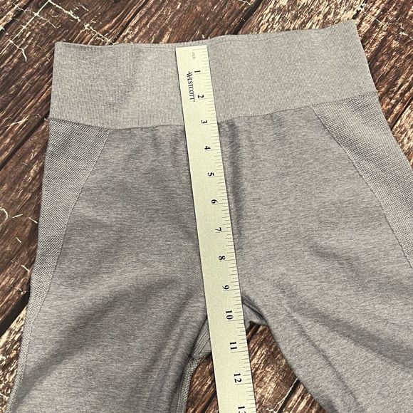 Gymshark Women Light Gray Flex High Waist Compression Leggings Spellout Sz Small - Picture 10 of 15